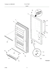 03 - Door parts for Frigidaire Freezer FFU14F7HWF from AppliancePartsPros.com