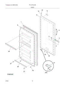 03 - Door parts for Frigidaire Freezer FFU14FC4CW3 from AppliancePartsPros.com