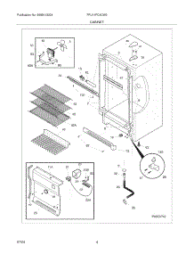 05 - Cabinet parts for Frigidaire Freezer FFU14FC4CW3 from AppliancePartsPros.com
