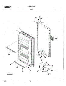 03 - Door parts for Frigidaire Freezer FFU14FK1CW0 from AppliancePartsPros.com