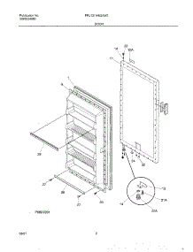 03 - Door parts for Frigidaire Freezer FFU14M2AW0 from AppliancePartsPros.com