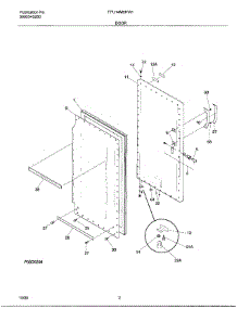 02 - Door parts for Frigidaire Freezer FFU14M8HW1 from AppliancePartsPros.com