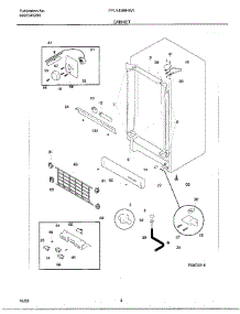04 - Cabinet parts for Frigidaire Freezer FFU14M8HW1 from AppliancePartsPros.com