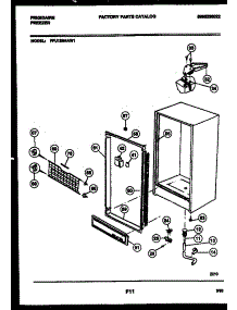 03 - Cabinet Parts parts for Frigidaire Freezer FFU12M4AW1 from AppliancePartsPros.com
