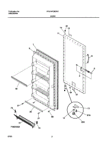 03 - Door parts for Frigidaire Freezer FFU14FC6CW1 from AppliancePartsPros.com