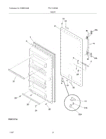 03 - Door parts for Frigidaire Freezer FFU1724DW9 from AppliancePartsPros.com