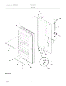 03 - Door parts for Frigidaire Freezer FFU1423DW4 from AppliancePartsPros.com