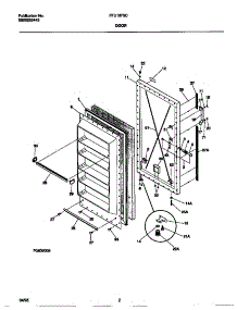 02 - Door parts for Frigidaire Freezer FFU16F9CW0 from AppliancePartsPros.com