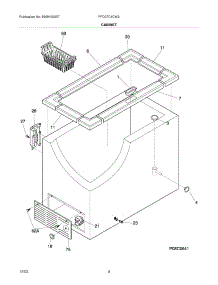 05 - Cabinet parts for Frigidaire Freezer FFC07C4CW2 from AppliancePartsPros.com