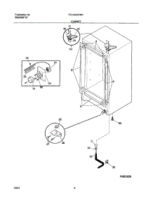 05 - Cabinet parts for Frigidaire Freezer FFU14K2CW1 from AppliancePartsPros.com