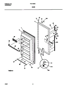 02 - Door parts for Frigidaire Freezer FFU14M8CW2 from AppliancePartsPros.com