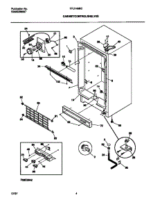 03 - Cabinet / Control / Shelves parts for Frigidaire Freezer FFU14M8CW2 from AppliancePartsPros.com