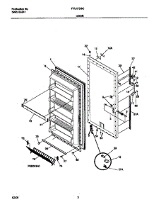 02 - Door parts for Frigidaire Freezer FFU17D9GW0 from AppliancePartsPros.com