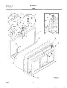 03 - Door parts for Frigidaire Freezer FFC07M5CW4 from AppliancePartsPros.com