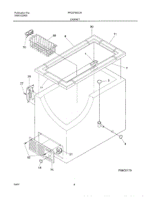 05 - Cabinet parts for Frigidaire Freezer FFC07M5CW4 from AppliancePartsPros.com
