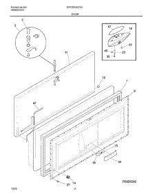 03 - Door parts for Frigidaire Freezer FFC09C6CW1 from AppliancePartsPros.com