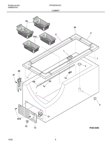 05 - Cabinet parts for Frigidaire Freezer FFC09C6CW1 from AppliancePartsPros.com