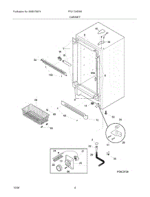 05 - Cabinet parts for Frigidaire Freezer FFU1724DW6 from AppliancePartsPros.com