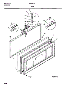 02 - Door parts for Frigidaire Freezer FFC09M4AW3 from AppliancePartsPros.com