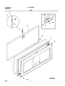 03 - Door parts for Frigidaire Freezer FFC13C2CW0 from AppliancePartsPros.com