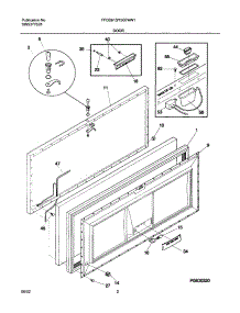 03 - Door parts for Frigidaire Freezer FFC13G7AW1 from AppliancePartsPros.com
