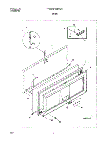03 - Door parts for Frigidaire Freezer FFC15G7AW0 from AppliancePartsPros.com