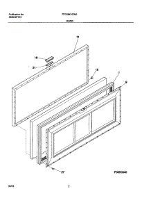 03 - Door parts for Frigidaire Freezer FFC09K1CW0 from AppliancePartsPros.com