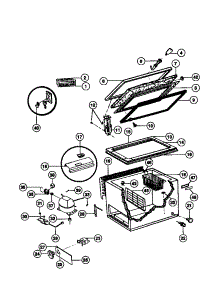 02 - Door, Cabinet, Unit parts for Frigidaire Freezer FFC09M4AW2 from AppliancePartsPros.com