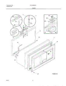 03 - Door parts for Frigidaire Freezer FFC09M5CW4 from AppliancePartsPros.com