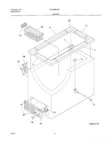 05 - Cabinet parts for Frigidaire Freezer FFC09M5CW4 from AppliancePartsPros.com
