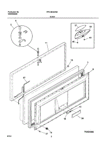 03 - Door parts for Frigidaire Freezer FFC18C4CW0 from AppliancePartsPros.com