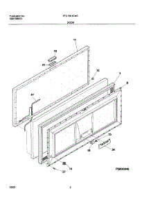 03 - Door parts for Frigidaire Freezer FFC15K1CW0 from AppliancePartsPros.com