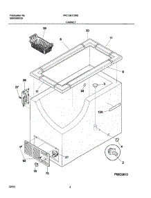 05 - Cabinet parts for Frigidaire Freezer FFC15K1CW0 from AppliancePartsPros.com
