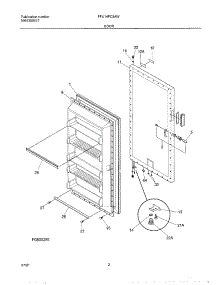 03 - Door parts for Frigidaire Freezer FFU14FC3AW0 from AppliancePartsPros.com