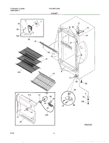05 - Cabinet parts for Frigidaire Freezer FFU14FC3AW0 from AppliancePartsPros.com