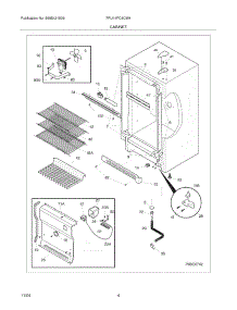 05 - Cabinet parts for Frigidaire Freezer FFU14FC4CW4 from AppliancePartsPros.com