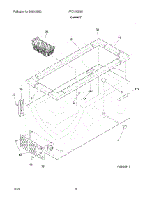 05 - Cabinet parts for Frigidaire Freezer FFC15K0DW1 from AppliancePartsPros.com