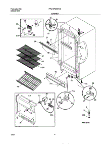 05 - Cabinet parts for Frigidaire Freezer FFU14F3AW2 from AppliancePartsPros.com