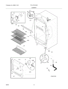 05 - Cabinet parts for Frigidaire Freezer FFU14FC2CW2 from AppliancePartsPros.com