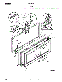 02 - Door parts for Frigidaire Freezer FFC18M7CW0 from AppliancePartsPros.com
