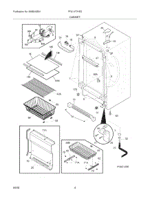05 - Cabinet parts for Frigidaire Freezer FFU14F7HBD from AppliancePartsPros.com
