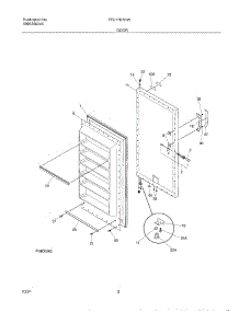 03 - Door parts for Frigidaire Freezer FFU17D7HW3 from AppliancePartsPros.com