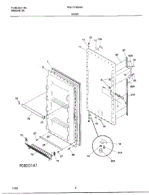 02 - Door parts for Frigidaire Freezer FFU17F9GW4 from AppliancePartsPros.com