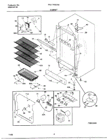 04 - Cabinet parts for Frigidaire Freezer FFU17F9GW4 from AppliancePartsPros.com