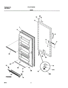 03 - Door parts for Frigidaire Freezer FFU17FC5CW0 from AppliancePartsPros.com