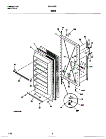 02 - Door parts for Frigidaire Freezer FFU14F9CW1 from AppliancePartsPros.com