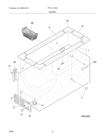 05 - Cabinet parts for Frigidaire Freezer FFC1311DW0 from AppliancePartsPros.com