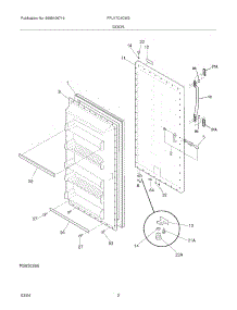 03 - Door parts for Frigidaire Freezer FFU17C4CW2 from AppliancePartsPros.com