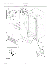 05 - Cabinet parts for Frigidaire Freezer FFU17C4CW2 from AppliancePartsPros.com