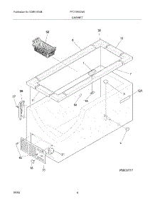 05 - Cabinet parts for Frigidaire Freezer FFC15K0DW0 from AppliancePartsPros.com